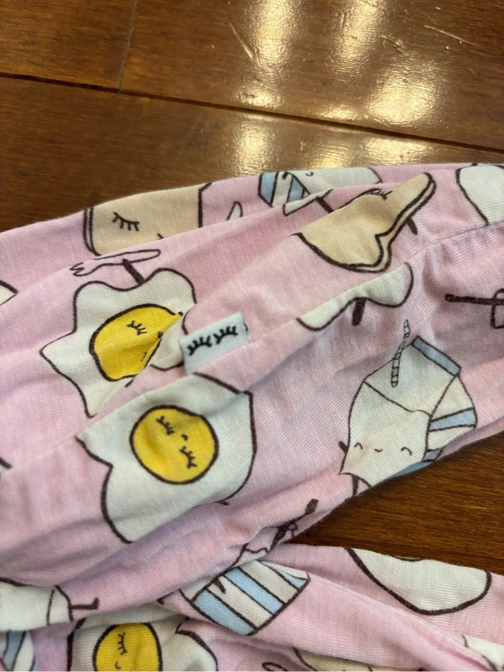 Little Sleepies Pink Breakfast Print Zippered Baby Sleepsuit